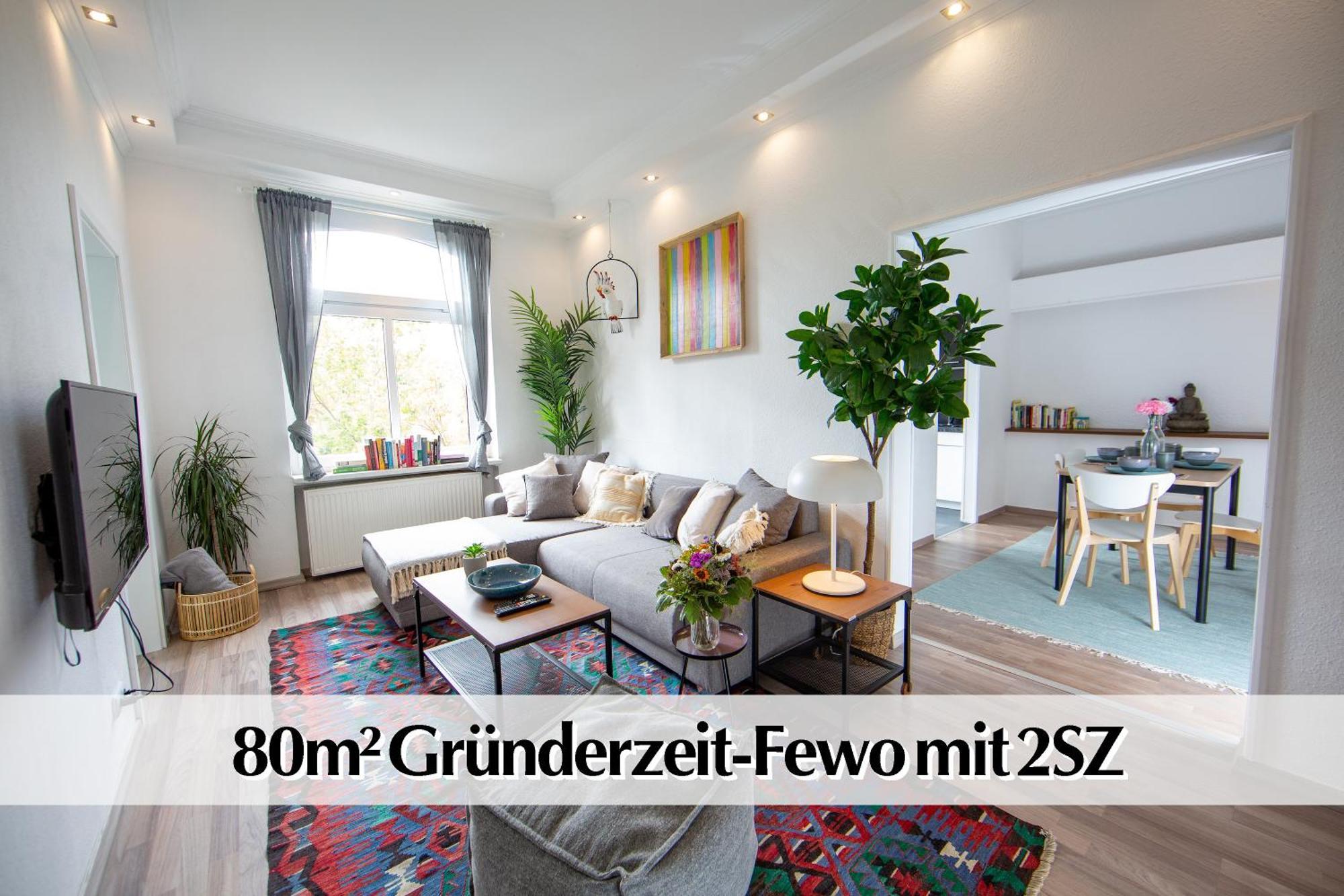 80M2 3R Wohnung Mit Privatem Parkplatz, Kingsize Betten, Smart-Tv, Etc Erfurt Buitenkant foto