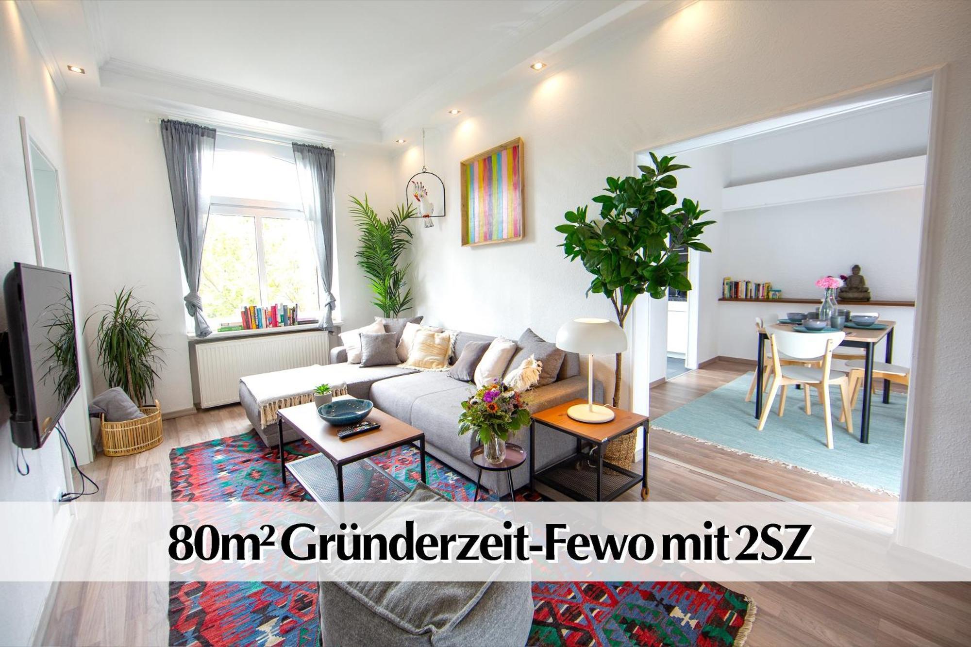 80M2 3R Wohnung Mit Privatem Parkplatz, Kingsize Betten, Smart-Tv, Etc Erfurt Buitenkant foto